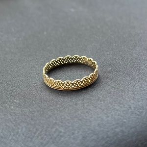 Grace Lee Lace Band Ring 14K Yellow Gold